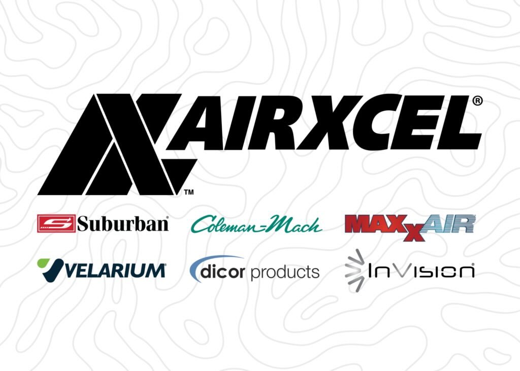 Airxcel family of brands: Suburban, Coleman-Mach, MaxxAir, Velarium, Dicor, InVision